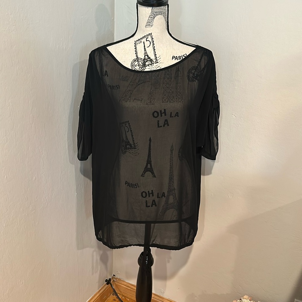 Vertigo sheer top